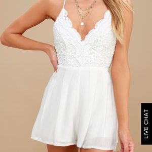 Romper white lulus
